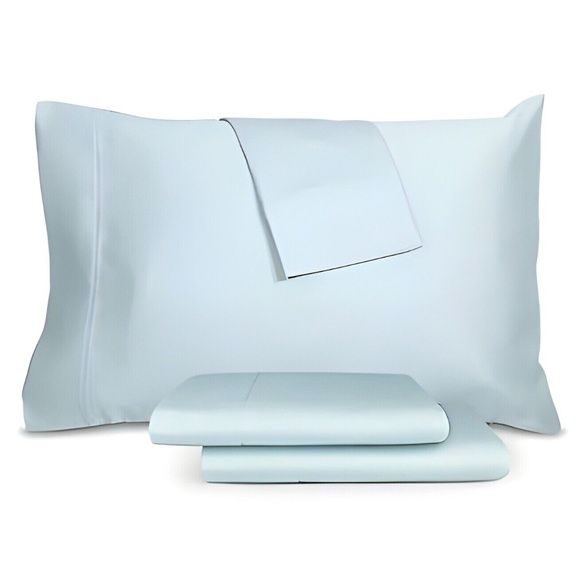Austin Home LIGHT BLUE Prescott Egyptian 1000 Thread Count 4 Pc. Sheet Set, King - Picture 1 of 1
